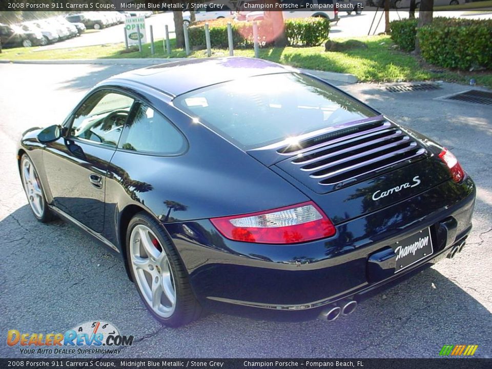 2008 Porsche 911 Carrera S Coupe Midnight Blue Metallic / Stone Grey Photo #5