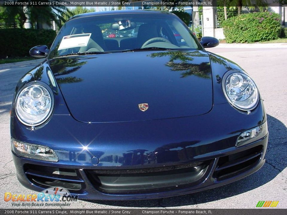 2008 Porsche 911 Carrera S Coupe Midnight Blue Metallic / Stone Grey Photo #8