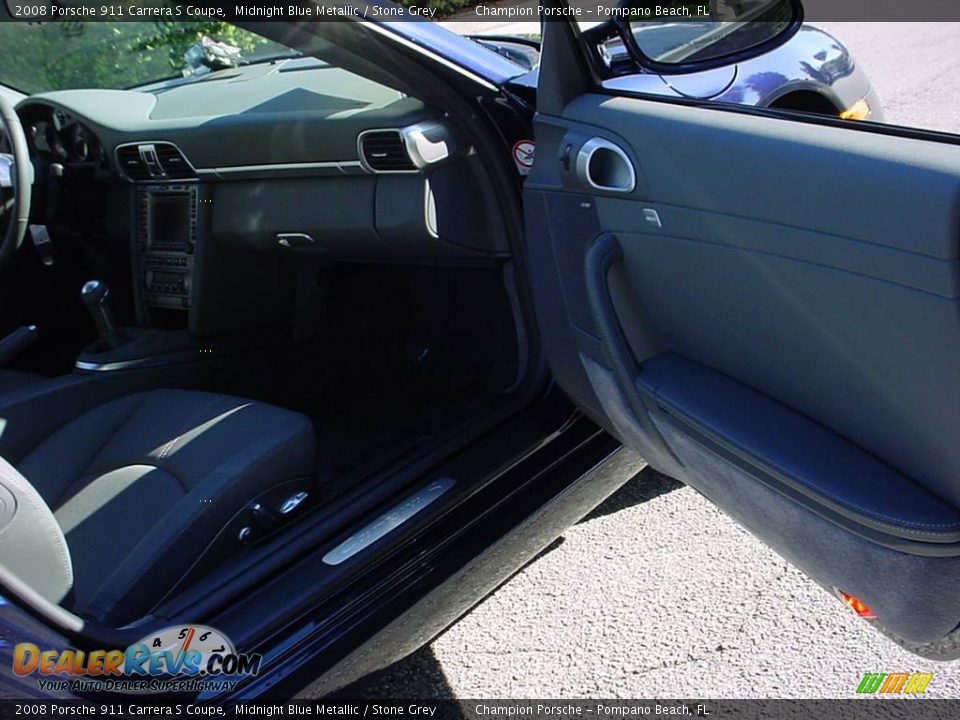 2008 Porsche 911 Carrera S Coupe Midnight Blue Metallic / Stone Grey Photo #11