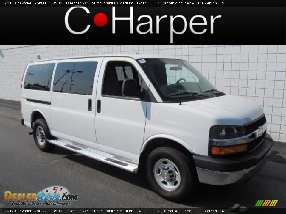 2012 Chevrolet Express LT 3500 Passenger Van Summit White / Medium Pewter Photo #1