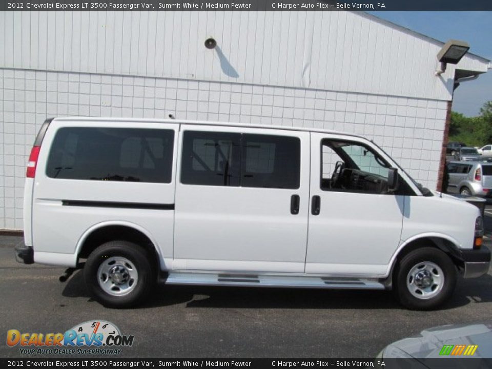 Summit White 2012 Chevrolet Express LT 3500 Passenger Van Photo #2