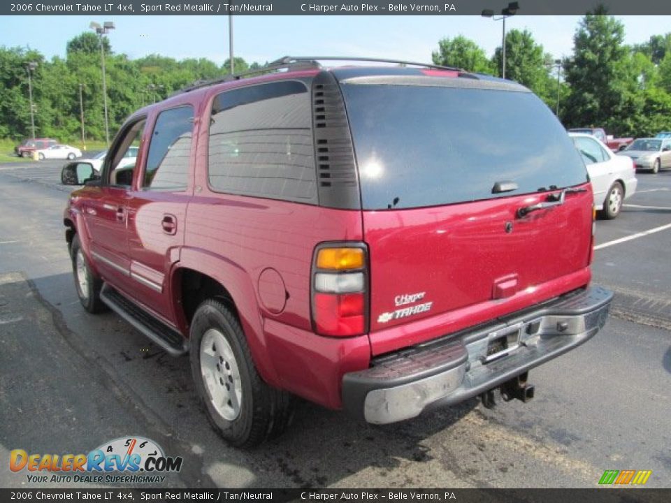 2006 Chevrolet Tahoe LT 4x4 Sport Red Metallic / Tan/Neutral Photo #7