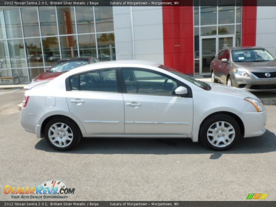 2012 Nissan Sentra 2.0 S Brilliant Silver Metallic / Beige Photo #7