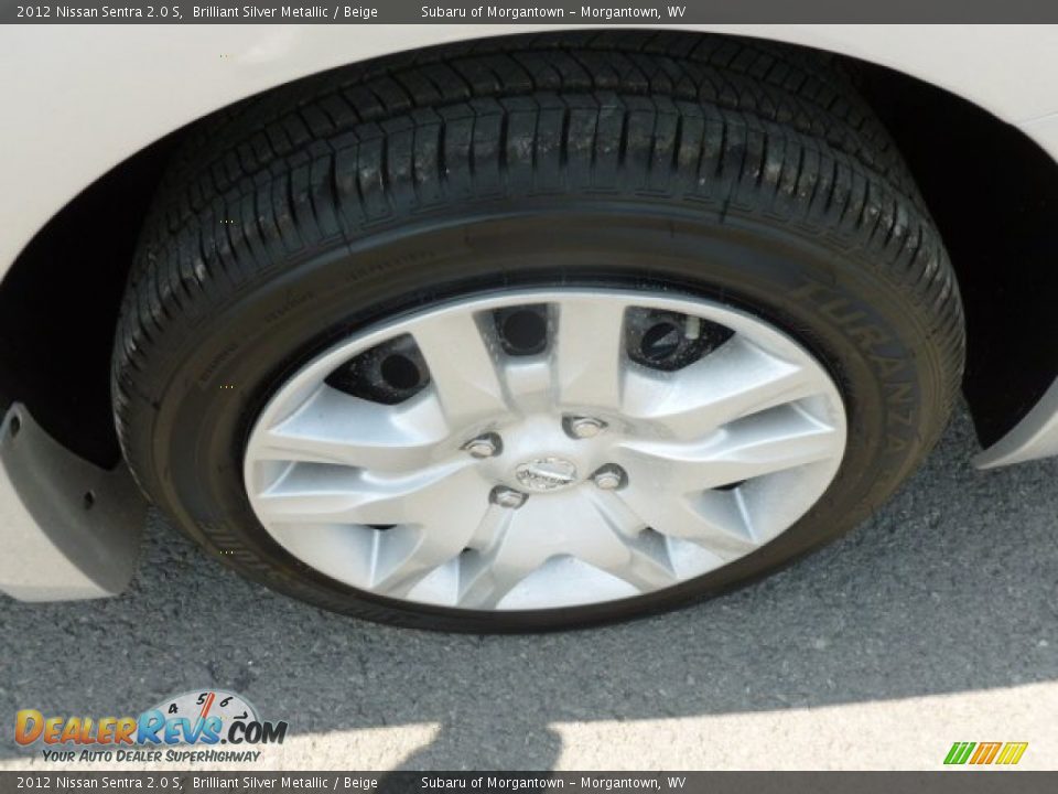 2012 Nissan Sentra 2.0 S Brilliant Silver Metallic / Beige Photo #8