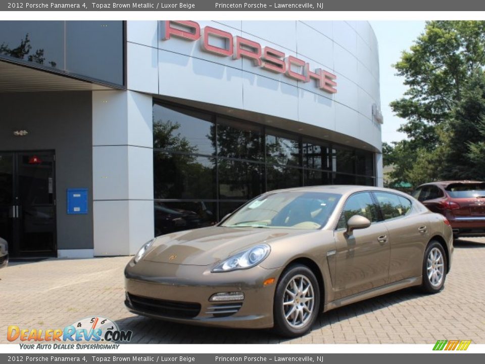 2012 Porsche Panamera 4 Topaz Brown Metallic / Luxor Beige Photo #1