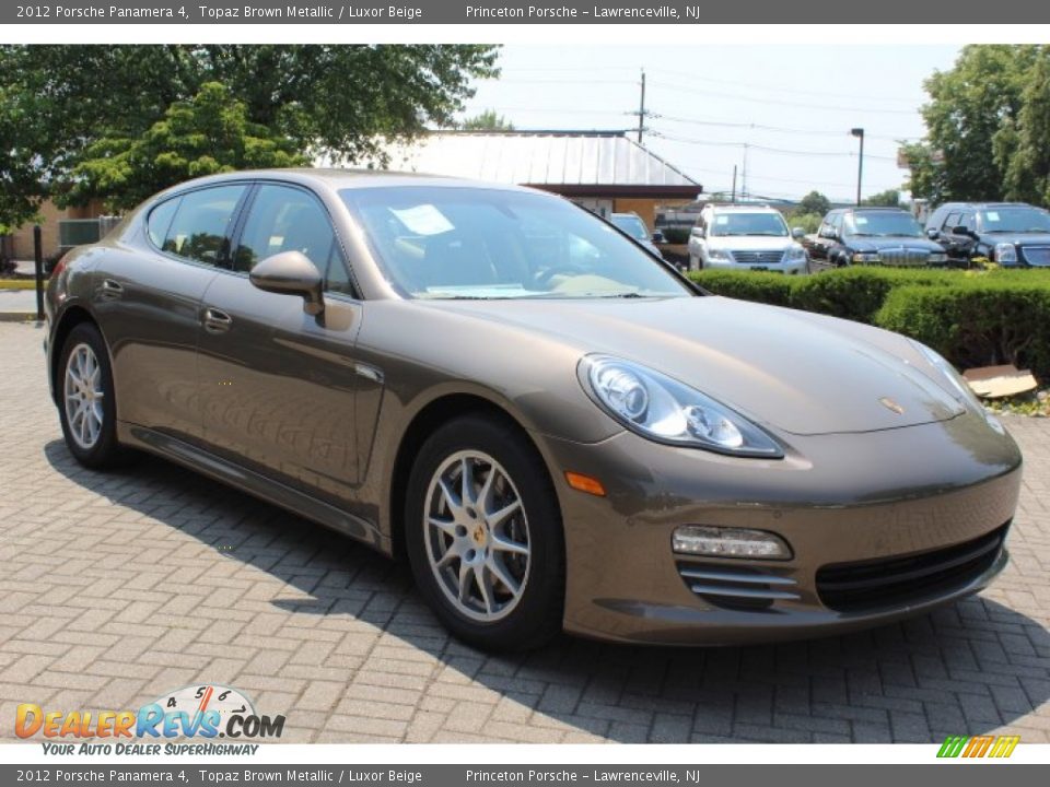 2012 Porsche Panamera 4 Topaz Brown Metallic / Luxor Beige Photo #3