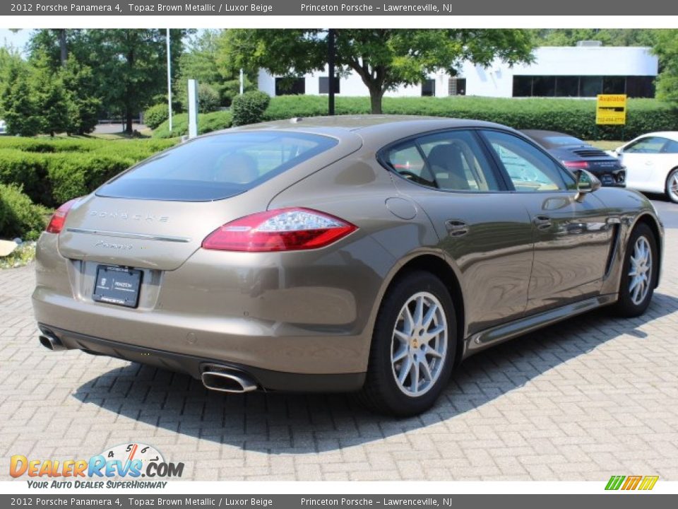 2012 Porsche Panamera 4 Topaz Brown Metallic / Luxor Beige Photo #5