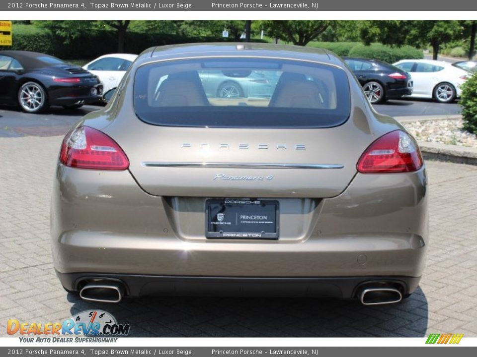 2012 Porsche Panamera 4 Topaz Brown Metallic / Luxor Beige Photo #6