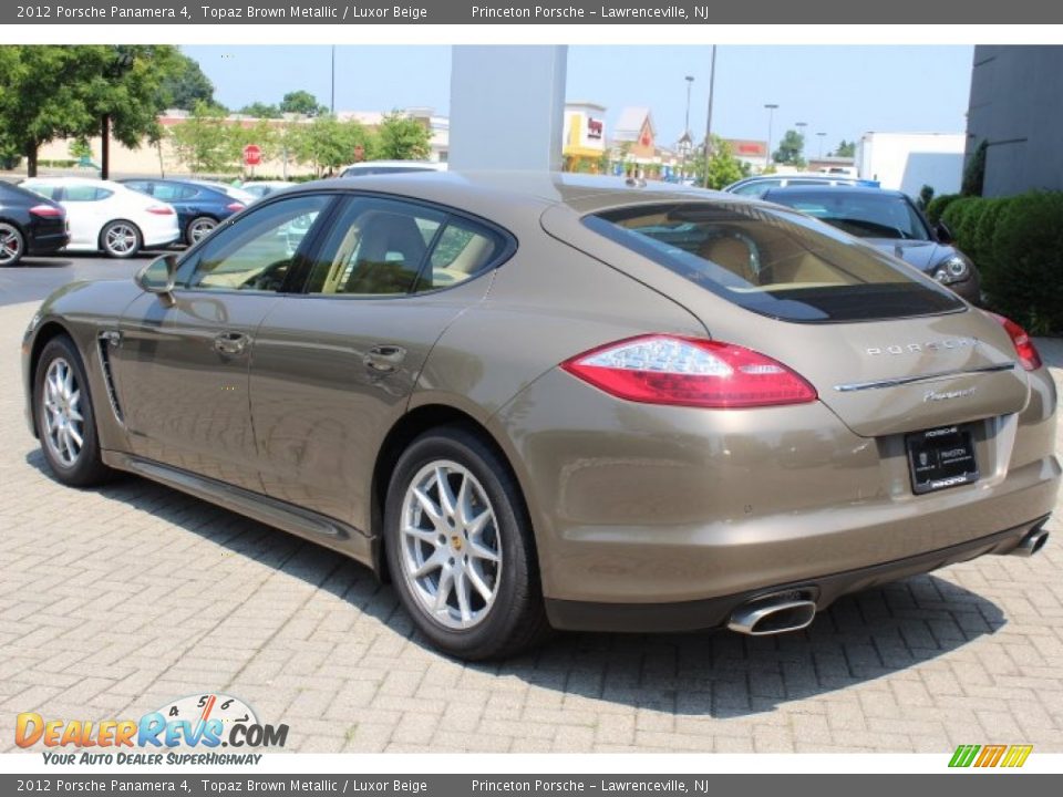 2012 Porsche Panamera 4 Topaz Brown Metallic / Luxor Beige Photo #7