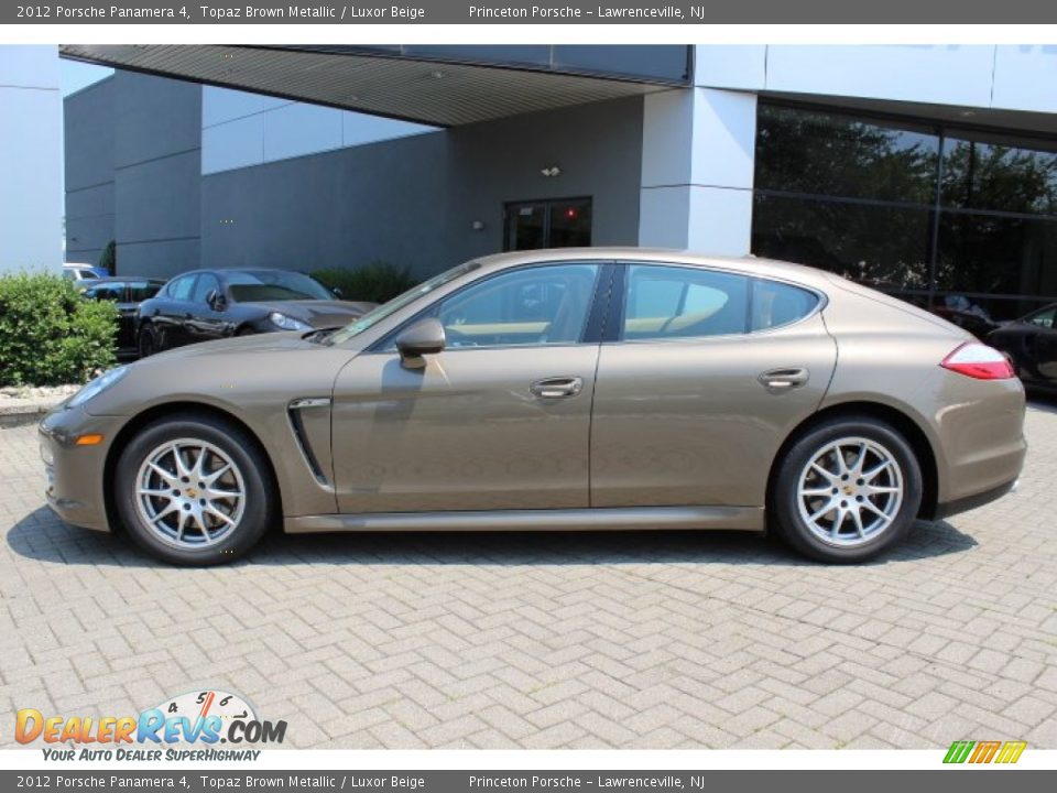 2012 Porsche Panamera 4 Topaz Brown Metallic / Luxor Beige Photo #8