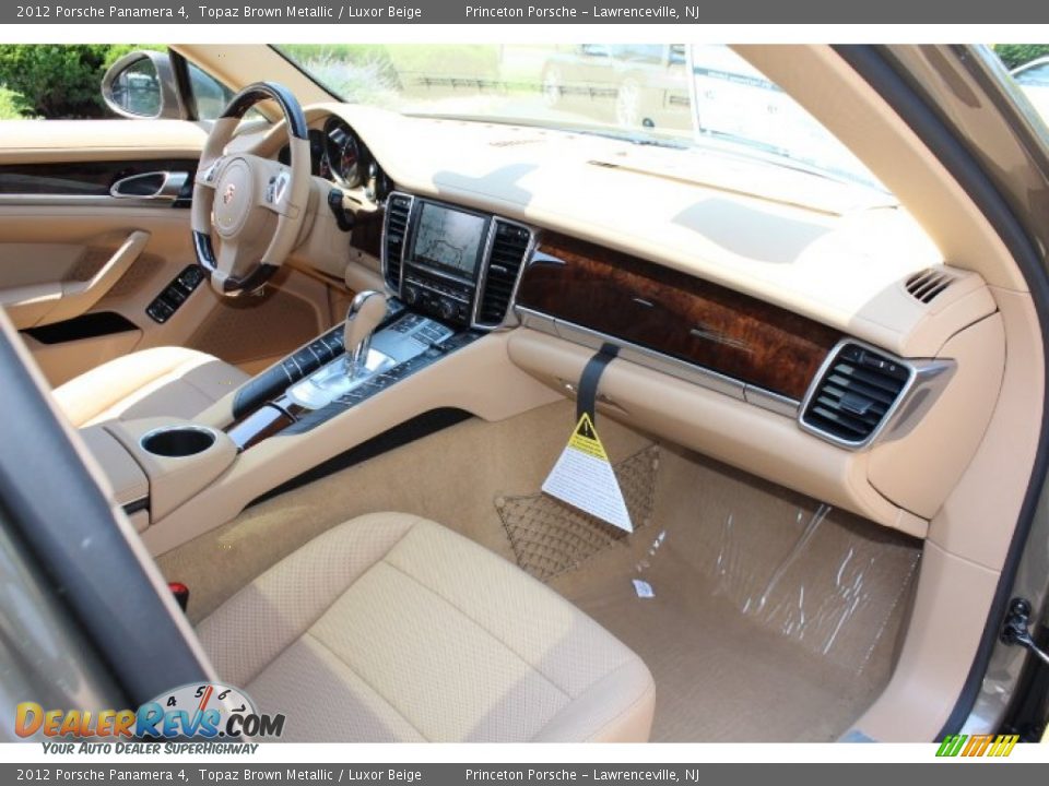 2012 Porsche Panamera 4 Topaz Brown Metallic / Luxor Beige Photo #27