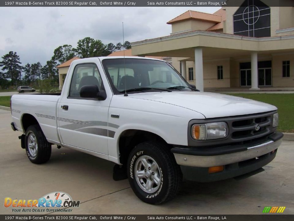 1997 Mazda B-Series Truck B2300 SE Regular Cab Oxford White / Gray Photo #1
