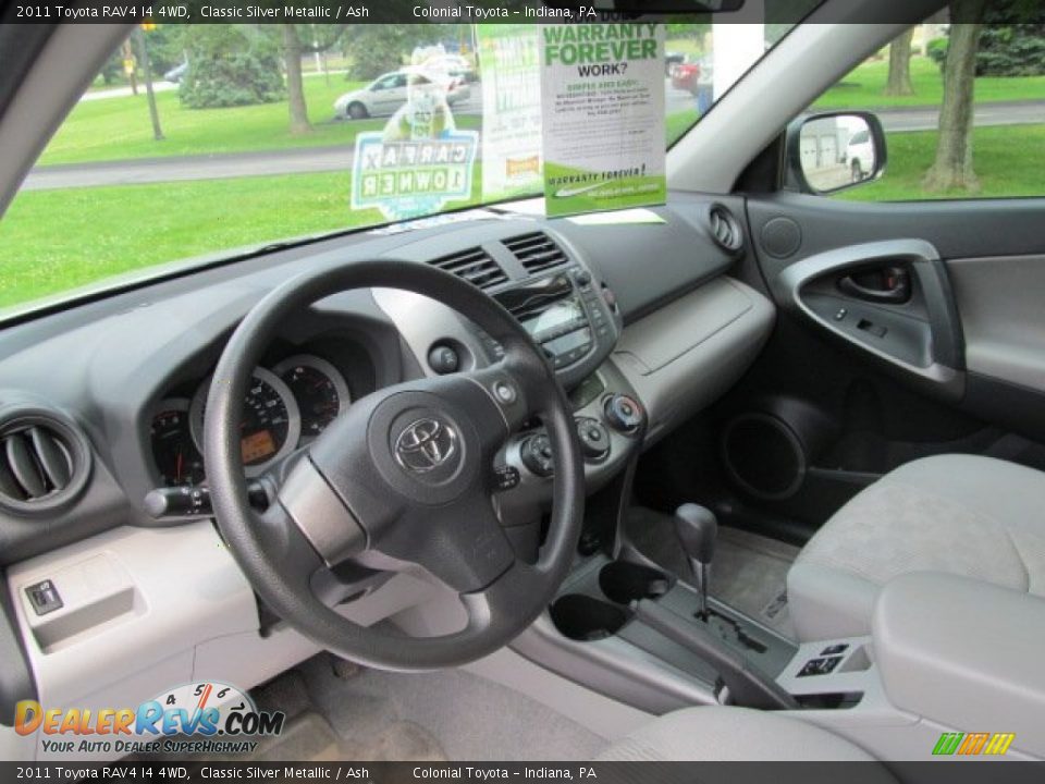 2011 Toyota RAV4 I4 4WD Classic Silver Metallic / Ash Photo #12