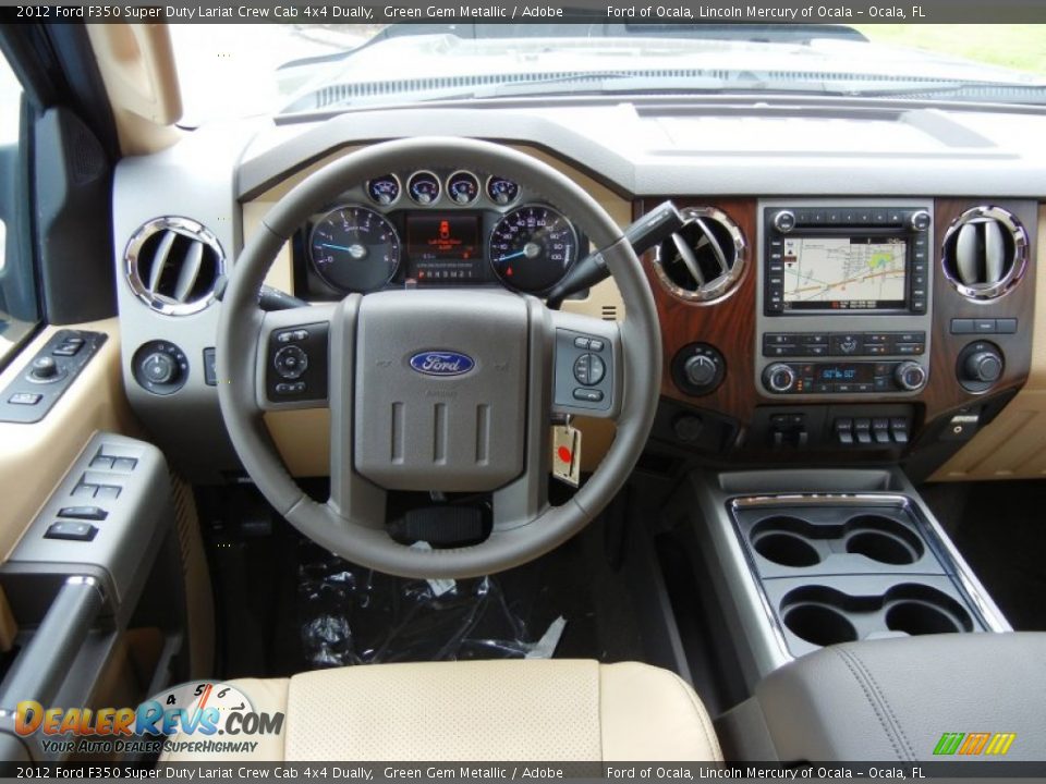 Dashboard of 2012 Ford F350 Super Duty Lariat Crew Cab 4x4 Dually Photo #8