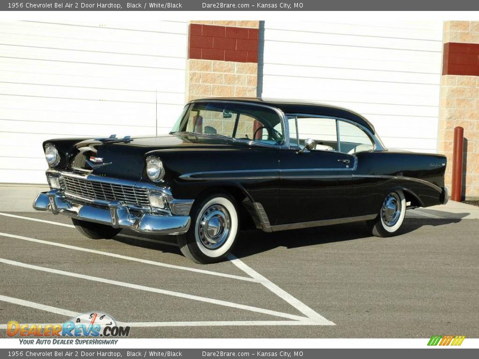 1956 Chevrolet Bel Air 2 Door Hardtop Black / White/Black Photo #1