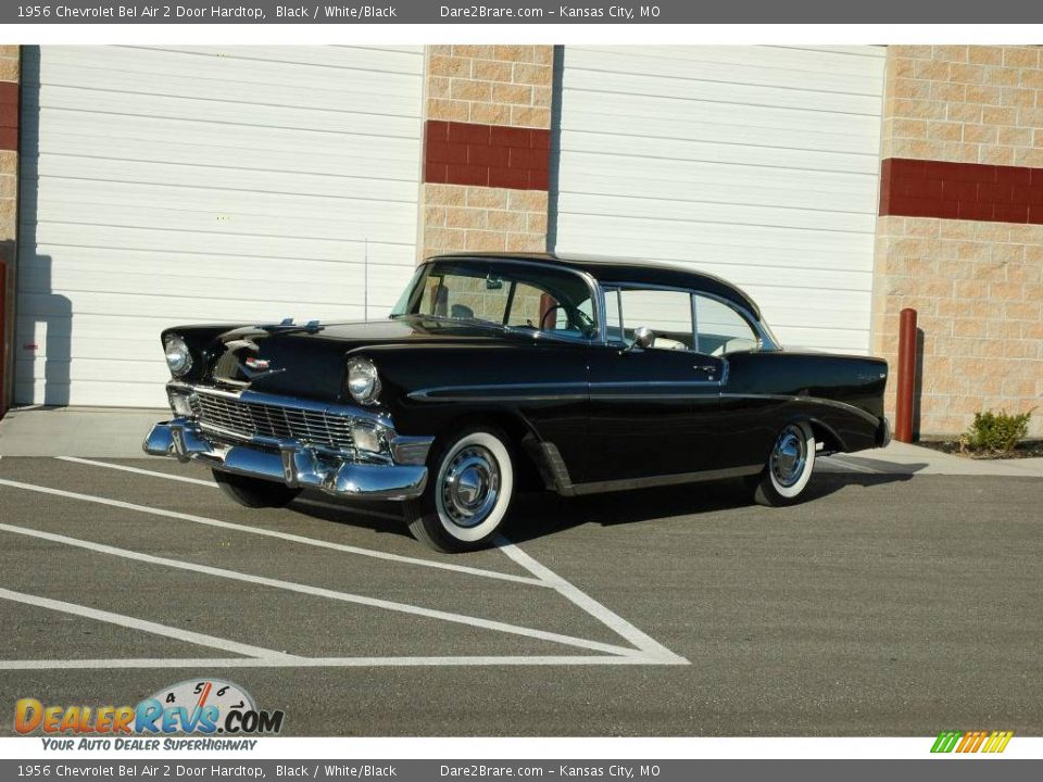 1956 Chevrolet Bel Air 2 Door Hardtop Black / White/Black Photo #2