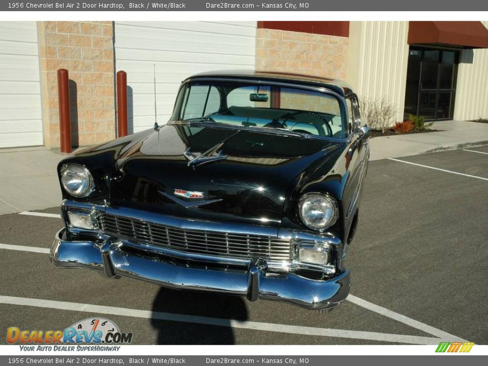 1956 Chevrolet Bel Air 2 Door Hardtop Black / White/Black Photo #5