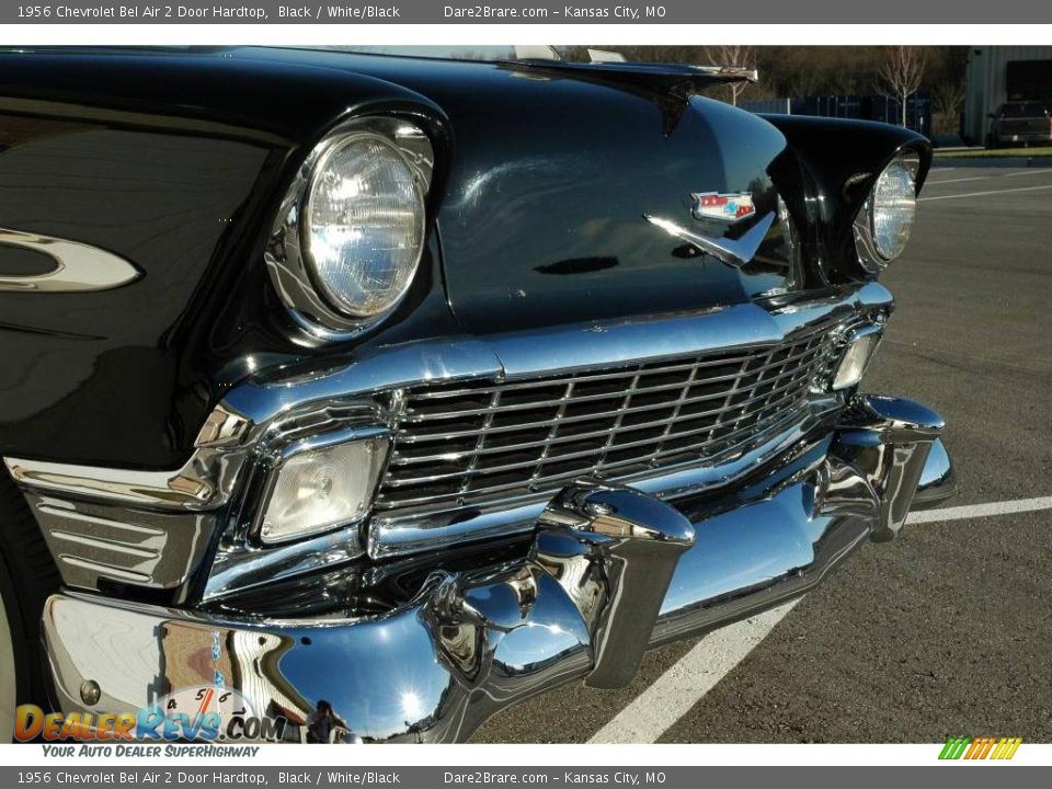 1956 Chevrolet Bel Air 2 Door Hardtop Black / White/Black Photo #7