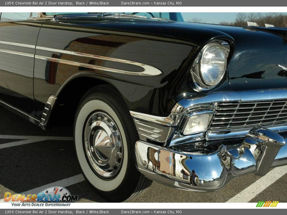 1956 Chevrolet Bel Air 2 Door Hardtop Black / White/Black Photo #8