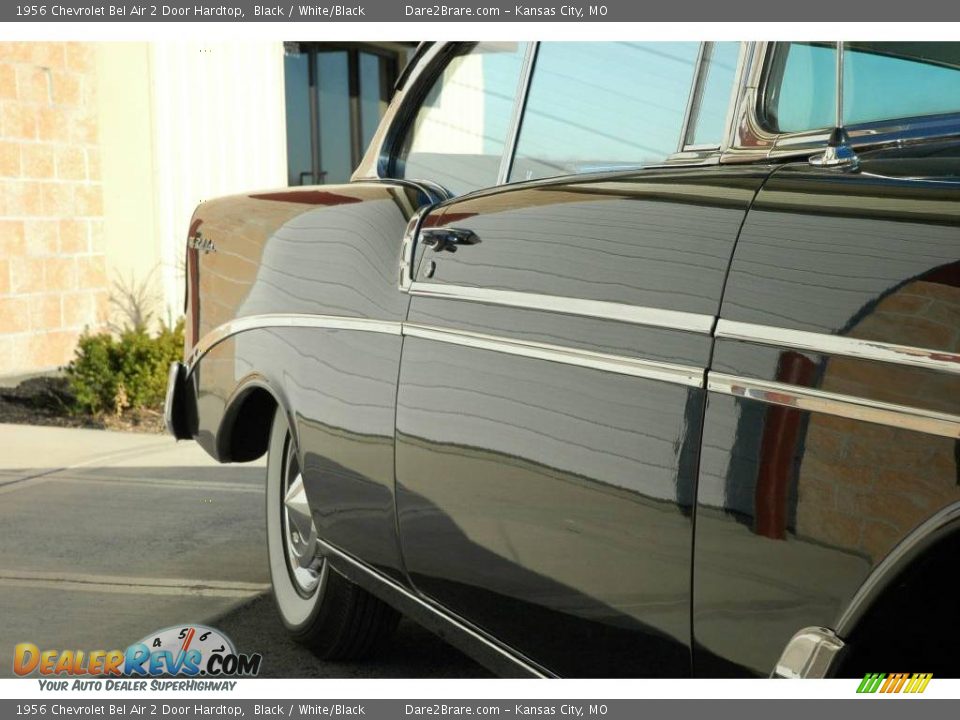 1956 Chevrolet Bel Air 2 Door Hardtop Black / White/Black Photo #9