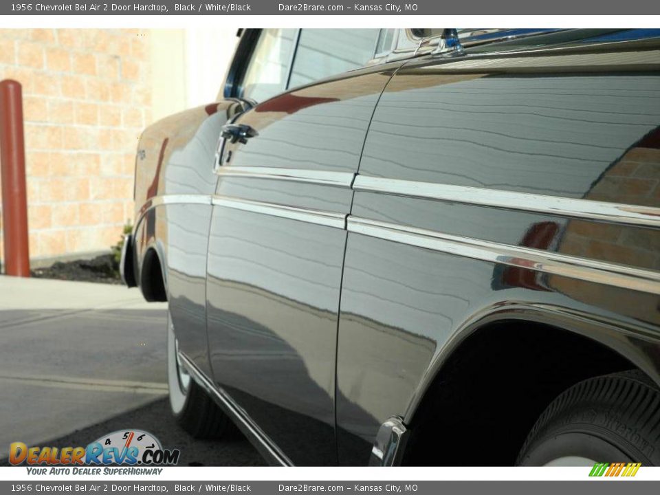1956 Chevrolet Bel Air 2 Door Hardtop Black / White/Black Photo #10