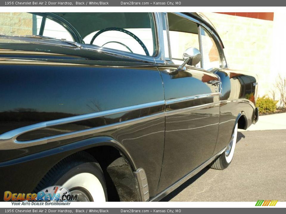 1956 Chevrolet Bel Air 2 Door Hardtop Black / White/Black Photo #11