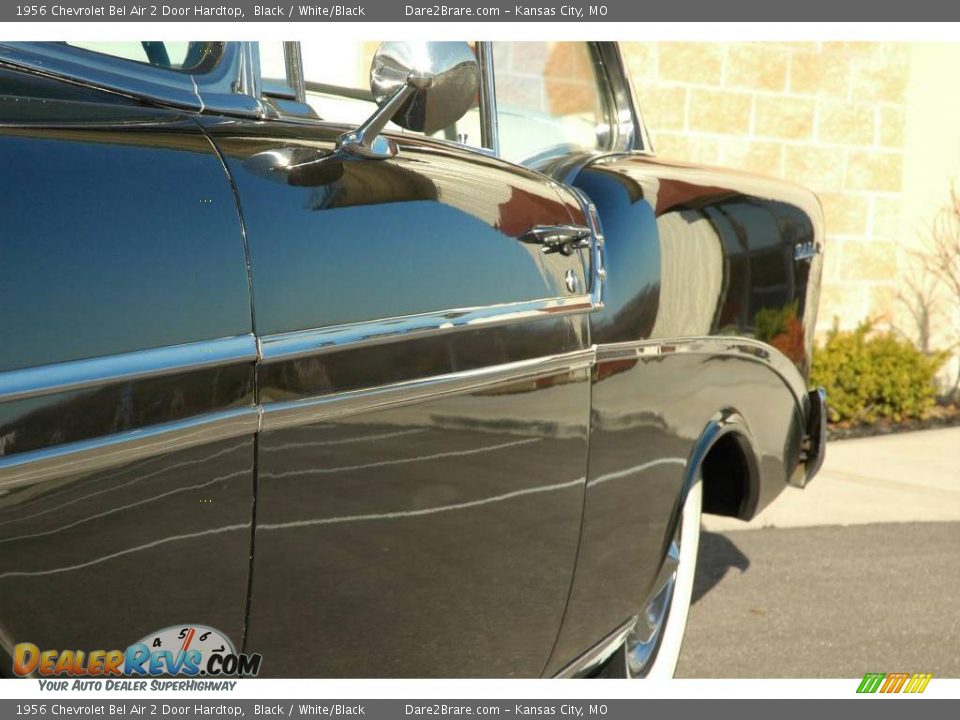 1956 Chevrolet Bel Air 2 Door Hardtop Black / White/Black Photo #12