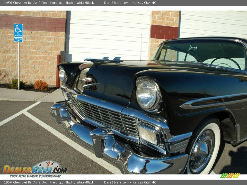1956 Chevrolet Bel Air 2 Door Hardtop Black / White/Black Photo #13