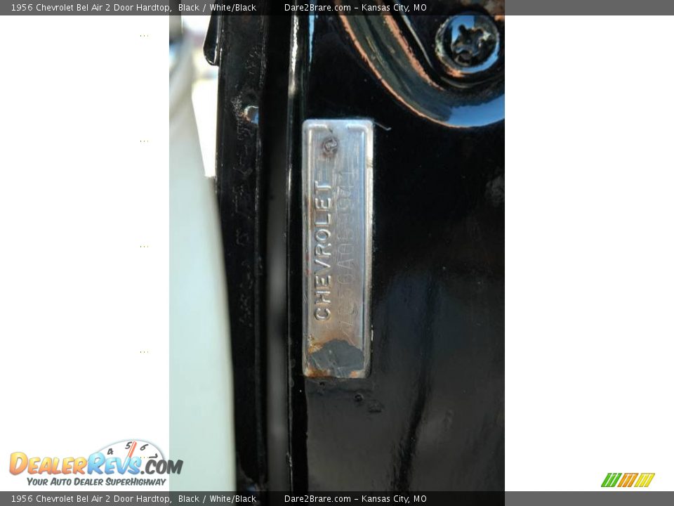 1956 Chevrolet Bel Air 2 Door Hardtop Black / White/Black Photo #23