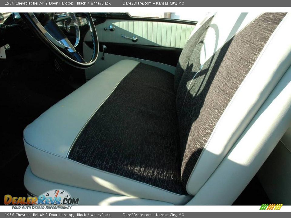1956 Chevrolet Bel Air 2 Door Hardtop Black / White/Black Photo #24