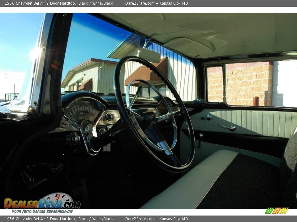 1956 Chevrolet Bel Air 2 Door Hardtop Black / White/Black Photo #25