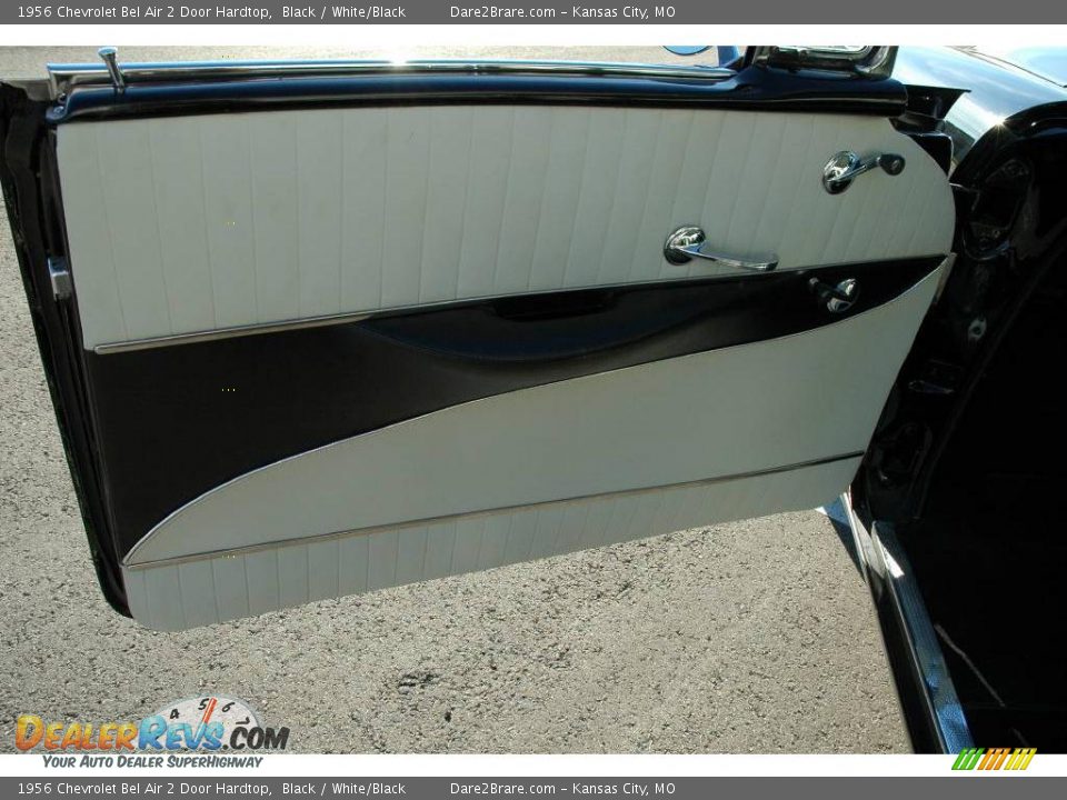 1956 Chevrolet Bel Air 2 Door Hardtop Black / White/Black Photo #29
