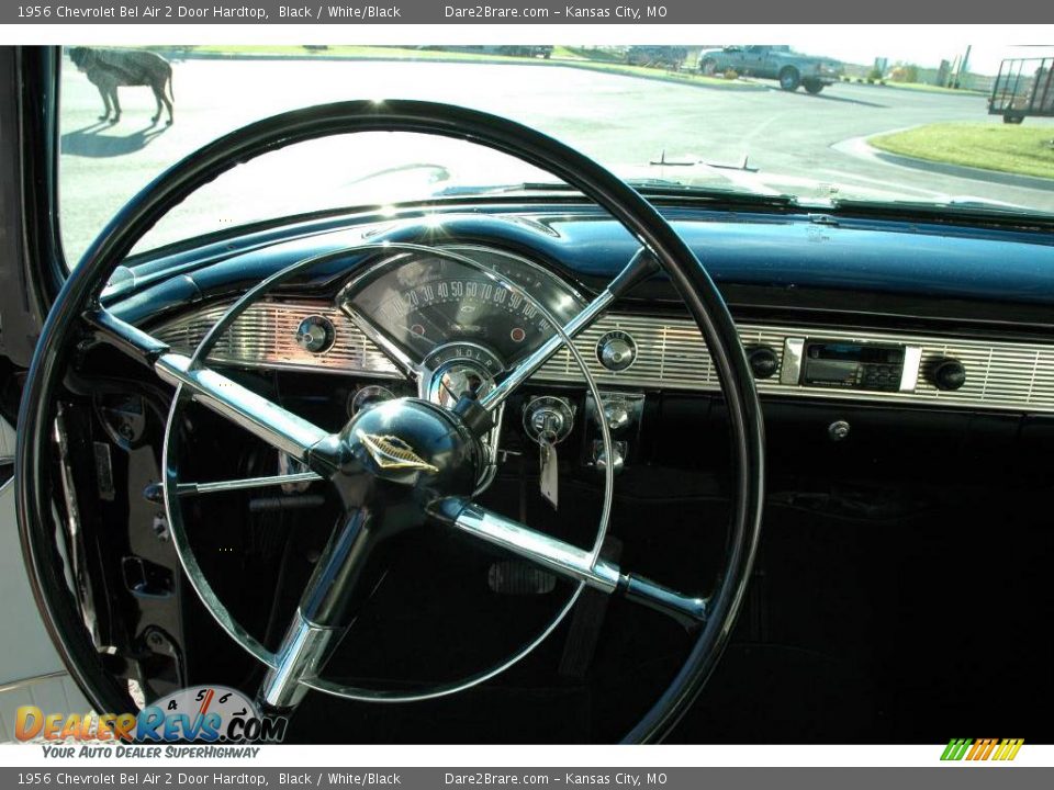 1956 Chevrolet Bel Air 2 Door Hardtop Black / White/Black Photo #31