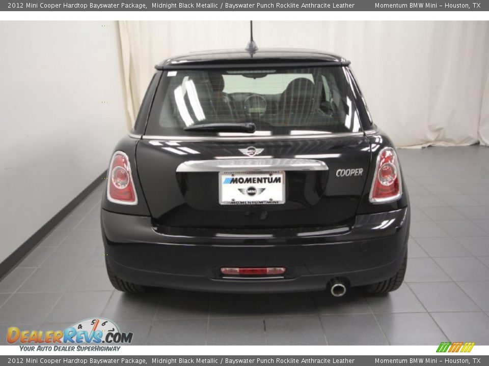 2012 Mini Cooper Hardtop Bayswater Package Midnight Black Metallic / Bayswater Punch Rocklite Anthracite Leather Photo #9