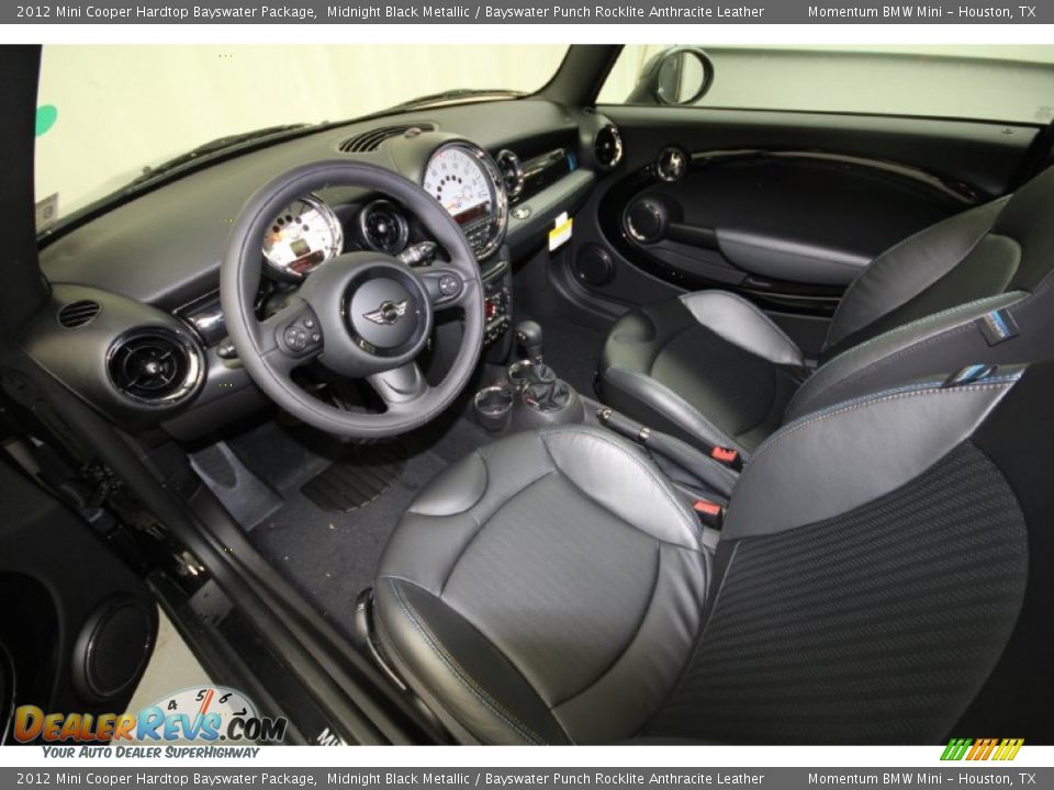 Bayswater Punch Rocklite Anthracite Leather Interior - 2012 Mini Cooper Hardtop Bayswater Package Photo #11