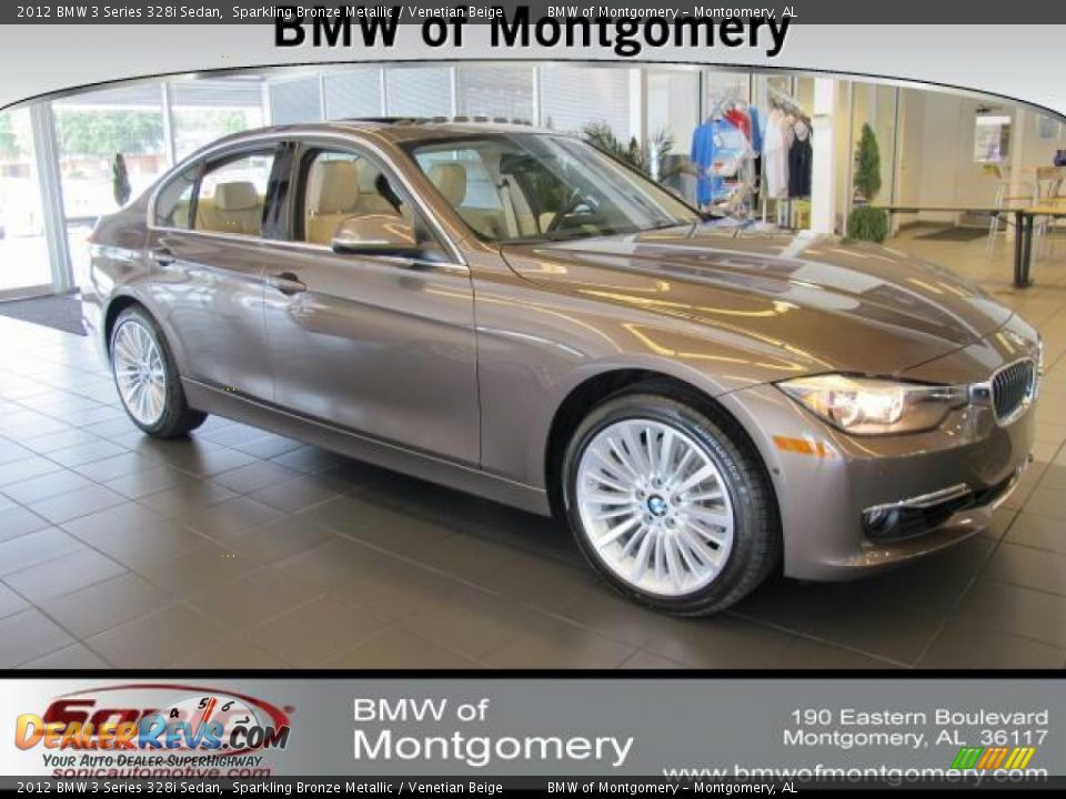 2012 BMW 3 Series 328i Sedan Sparkling Bronze Metallic / Venetian Beige Photo #1