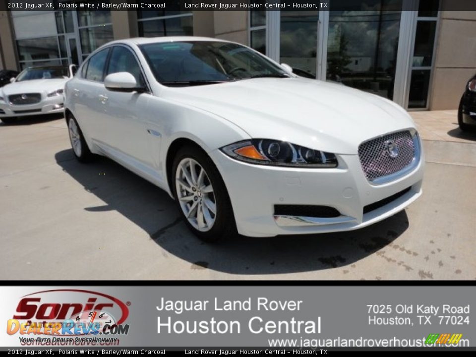 2012 Jaguar XF Polaris White / Barley/Warm Charcoal Photo #1