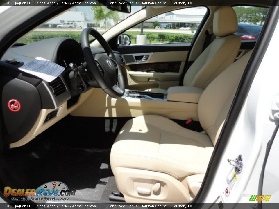 2012 Jaguar XF Polaris White / Barley/Warm Charcoal Photo #2
