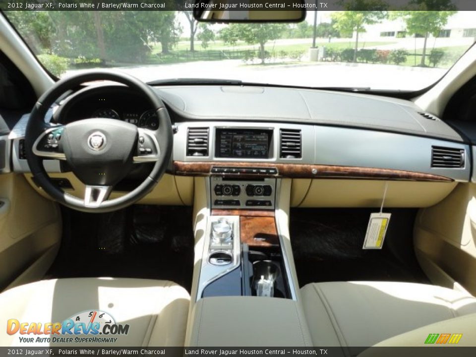2012 Jaguar XF Polaris White / Barley/Warm Charcoal Photo #3
