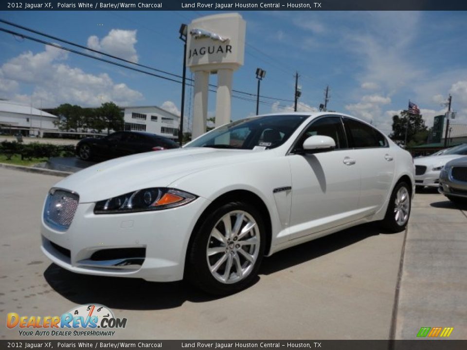 2012 Jaguar XF Polaris White / Barley/Warm Charcoal Photo #5