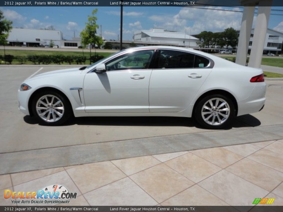 2012 Jaguar XF Polaris White / Barley/Warm Charcoal Photo #6