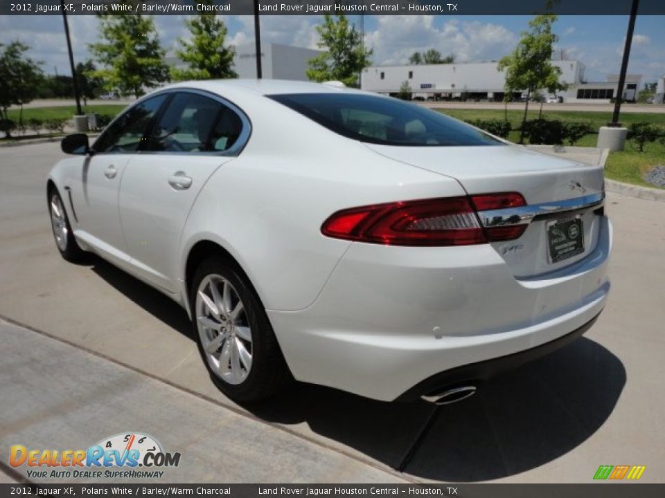 2012 Jaguar XF Polaris White / Barley/Warm Charcoal Photo #7
