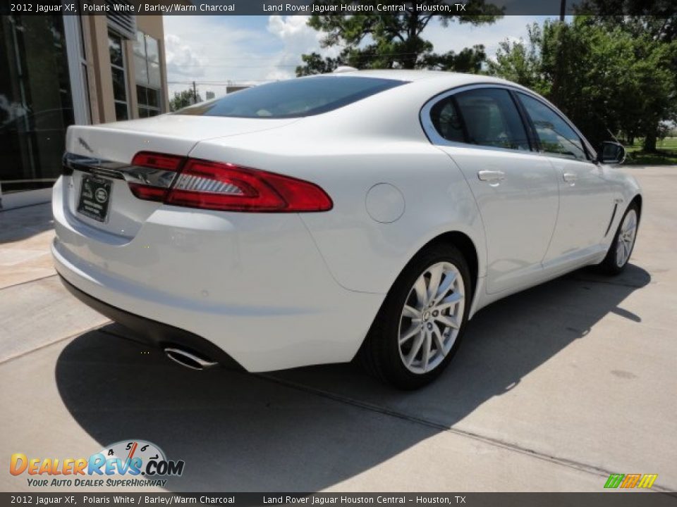 2012 Jaguar XF Polaris White / Barley/Warm Charcoal Photo #8