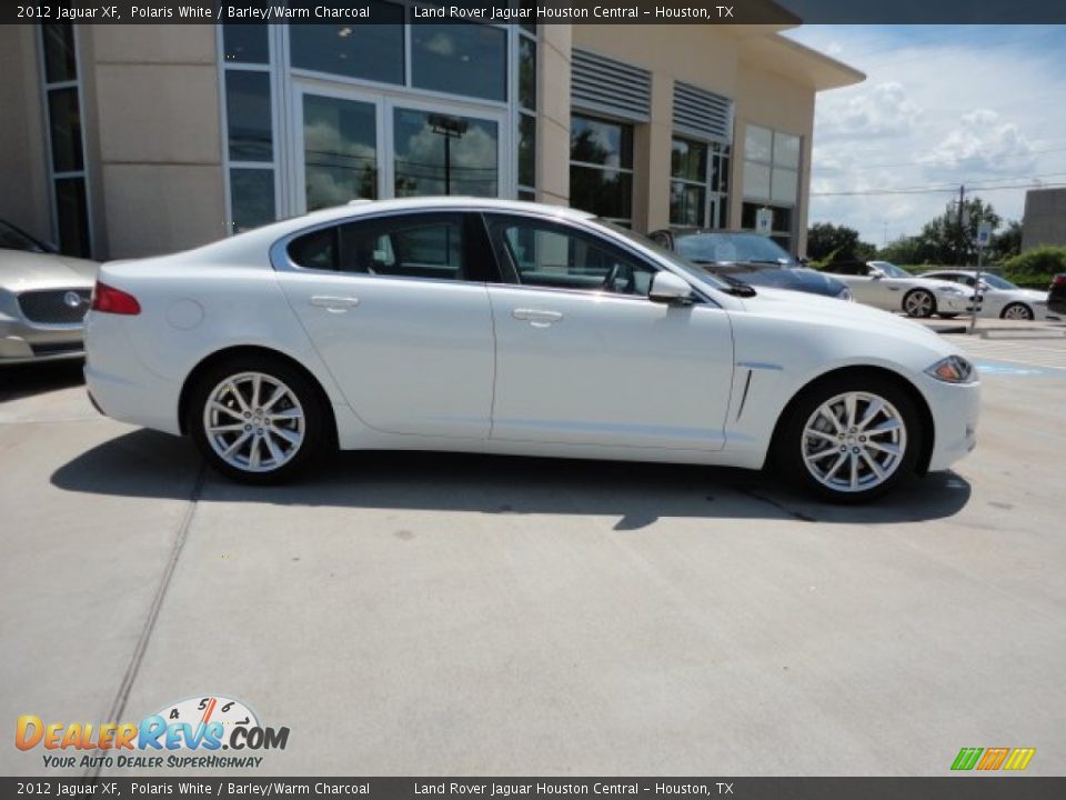 2012 Jaguar XF Polaris White / Barley/Warm Charcoal Photo #9