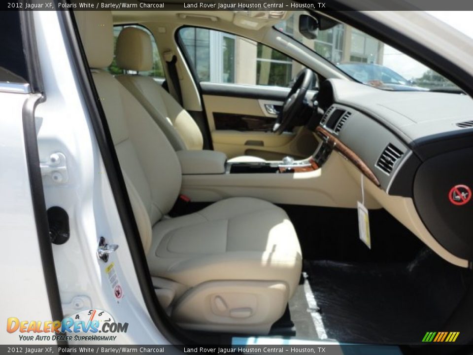 2012 Jaguar XF Polaris White / Barley/Warm Charcoal Photo #10
