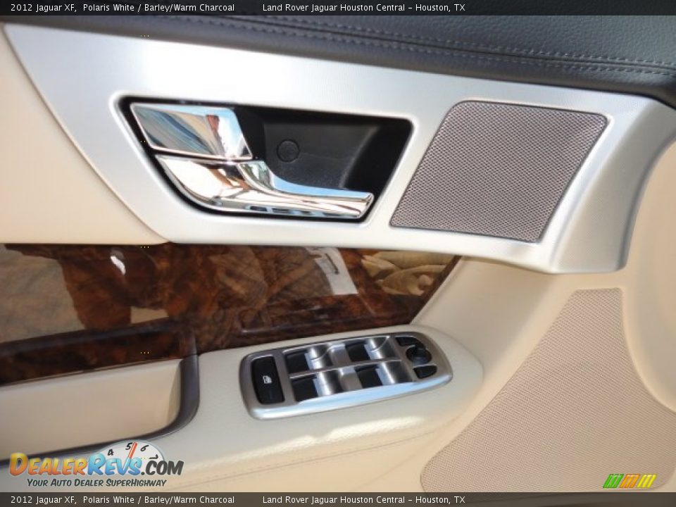 2012 Jaguar XF Polaris White / Barley/Warm Charcoal Photo #13