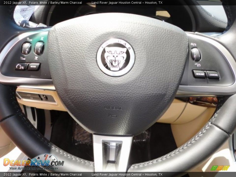2012 Jaguar XF Polaris White / Barley/Warm Charcoal Photo #15