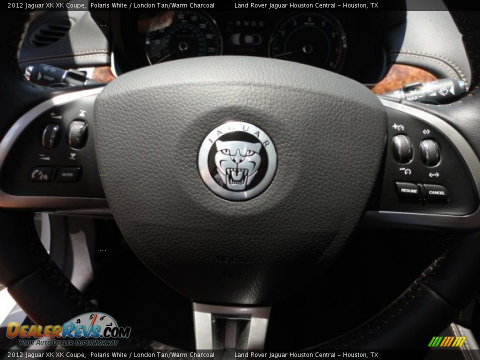 2012 Jaguar XK XK Coupe Polaris White / London Tan/Warm Charcoal Photo #13