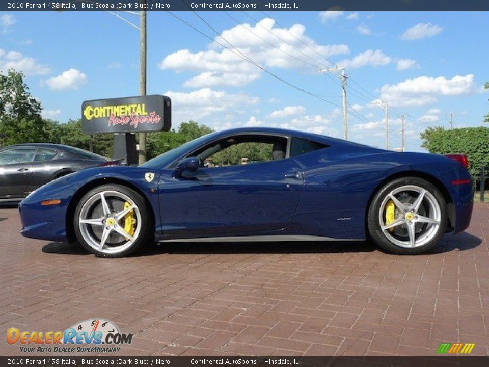 2010 Ferrari 458 Italia Blue Scozia (Dark Blue) / Nero Photo #2