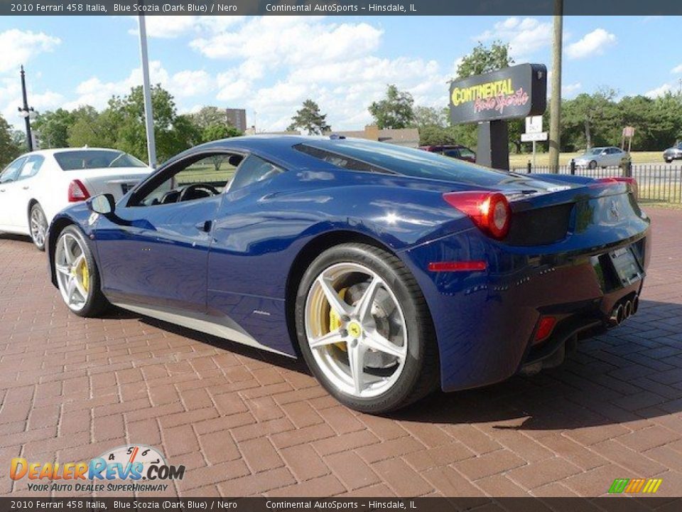 2010 Ferrari 458 Italia Blue Scozia (Dark Blue) / Nero Photo #3